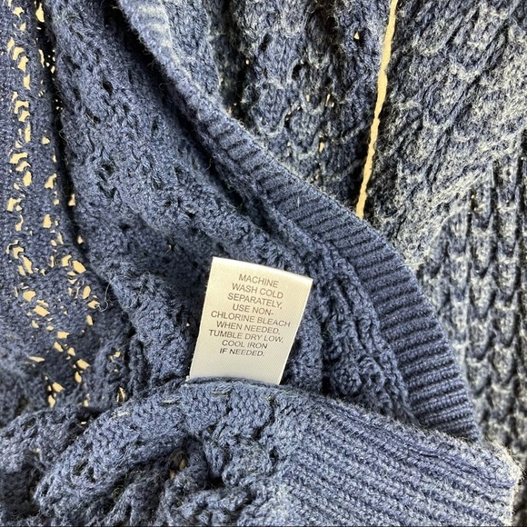 PacSun LA Hearts XS Small Boho Slouchy Acid Wash Knit Long Cardigan Beachy - Picture 6 of 7